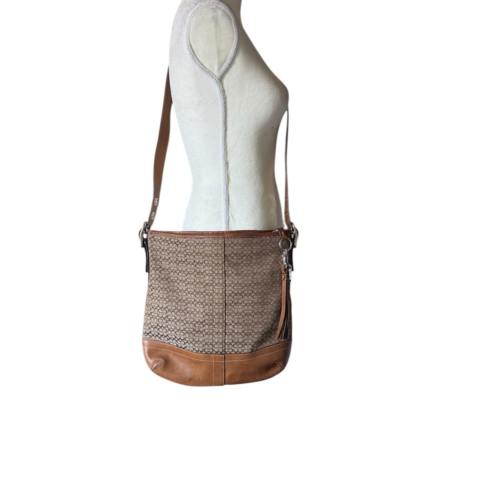 Coach Tan and Brown Crossbody Bag
